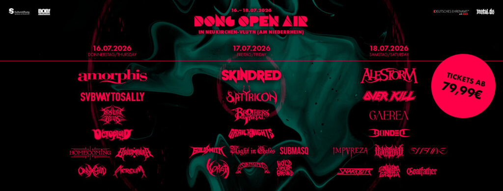 Dong Open Air 2026 - Tagesaufteilung