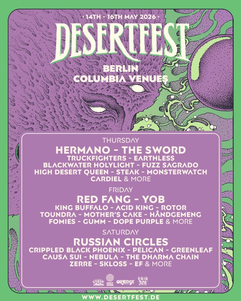 Desertfest Berlin 2026 &ndash; Drei Tage Stoner, Doom und Psychedelic Rock