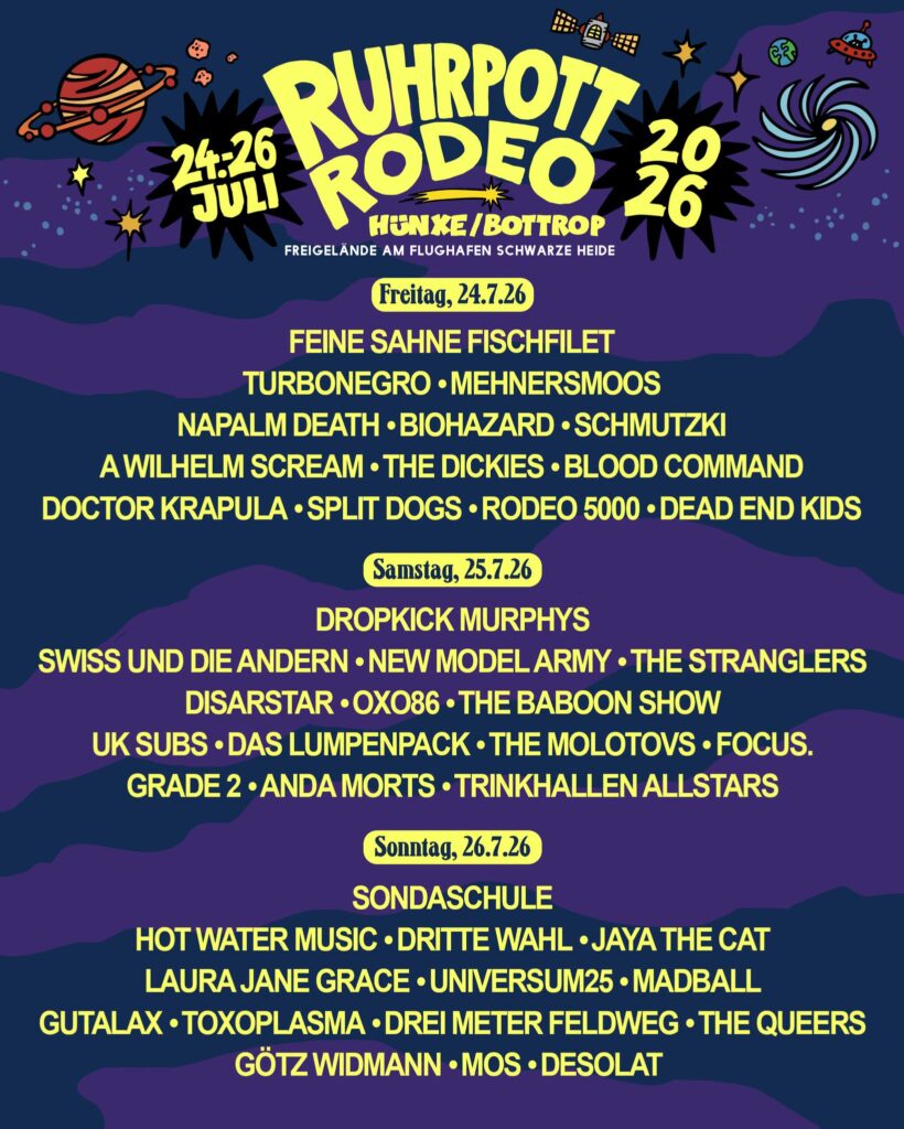 Ruhrpott Rodeo 2026 - Tagesaufteilung Ruhrpott Rodeo 2026 - Tagesaufteilung