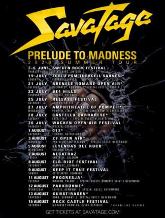 SAVATAGE mit „Prelude To Madness“ auf große Europa-Tour 2026
