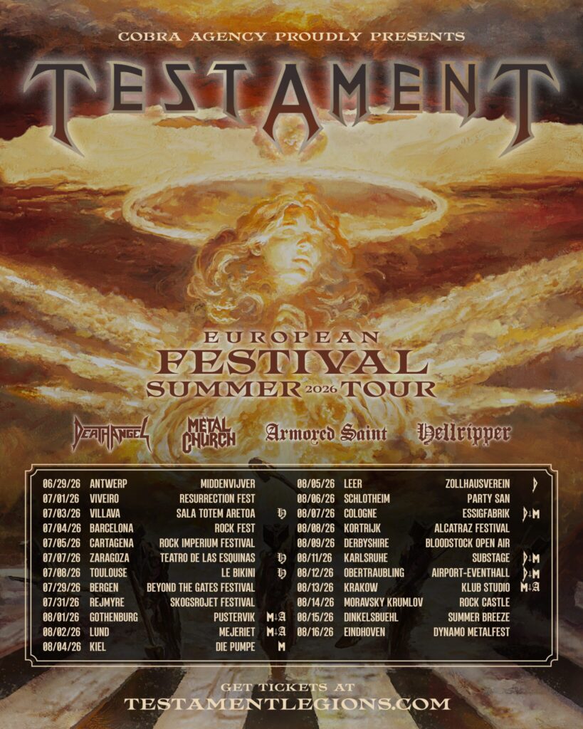 Testament &ndash; Europa Tour Sommer 2026