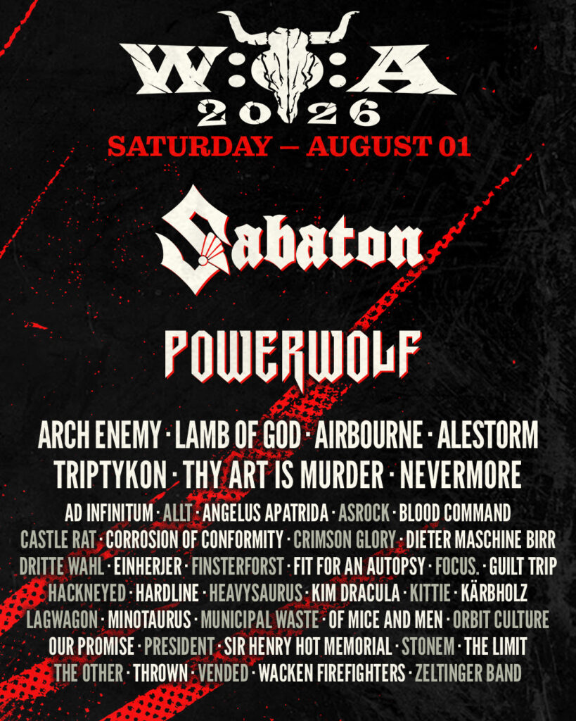 Wacken Open Air 2026 - Tagesaufteilung
