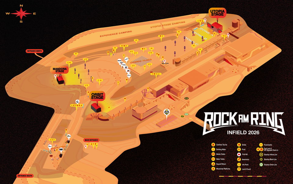 Rock am Ring 2026: Camping- und Infield-Map Rock am Ring 2026: Camping- und Infield-Map