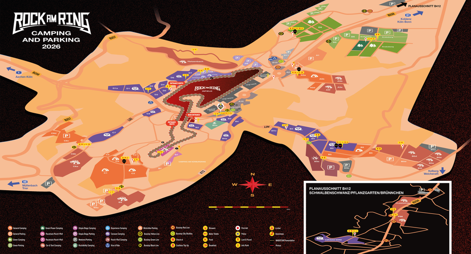 Rock am Ring 2026: Camping- und Infield-Map Rock am Ring 2026: Camping- und Infield-Map
