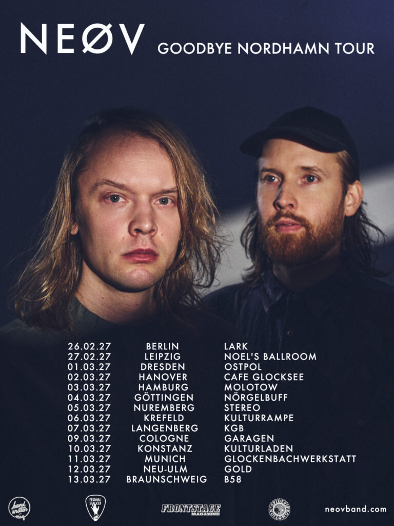 Festivalstalker pr&auml;sentiert: NE&Oslash;V gehen auf &ldquo;Goodbye Nordhamn&rdquo; Tour 2027