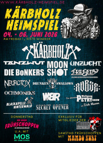 Kärbholz Heimspiel 2026 – Rocktradition am Fronleichnam-Wochenende