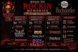 Road to Rockin' Memories 31.07. - 02.08.2026 Seebronn Road to Rockin' Memories 31.07. - 02.08.2026 Seebronn