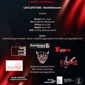 Laut4Future startet Benefizkonzertreihe für Musik- und Kulturförderung Laut4Future startet Benefizkonzertreihe für Musik- und Kulturförderung