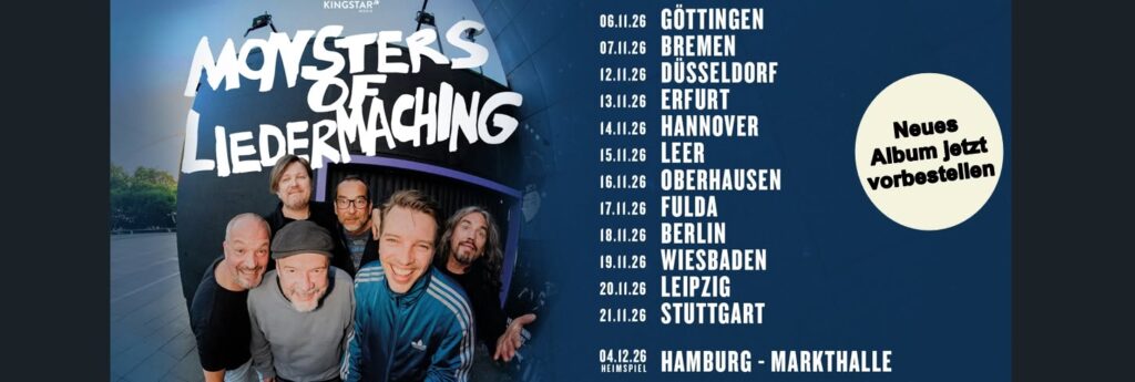 Monsters of Liedermaching kommen mit dem neuen Album Sutsche auf Tour 2026 Monsters of Liedermaching kommen mit dem neuen Album Sutsche auf Tour 2026