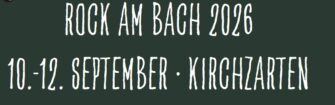17 Bands, zwei Bühnen, drei Tage: Rock am Bach startet am 10. September 2026