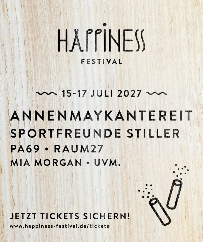 Happiness Festival 2026: Erste Line-Up Welle Happiness Festival 2026: Erste Line-Up Welle