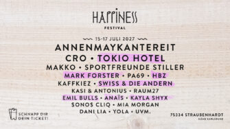 Happiness Festival 2027: Dritte Line-Up Welle