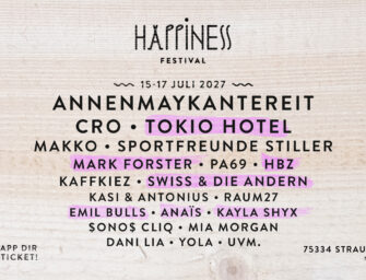 Happiness Festival 2027: Dritte Line-Up Welle