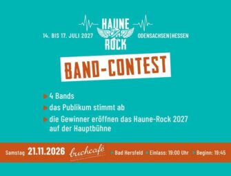 Der 2. Haune-Rock Bandcontest steigt am 21. November im Buchcafé Bad Hersfeld